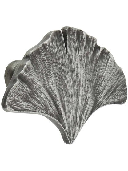 Ginkgo Leaf Knob in Antique Pewter.